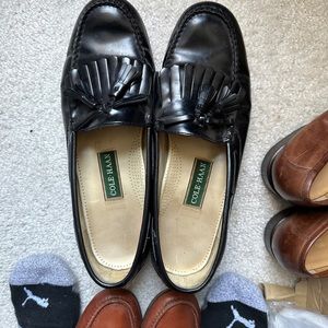 Cole Haan Black Leather Kiltie Tassel Loafers Men’s Shoes Size 13 D